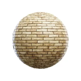 Beige stone brick wall 3